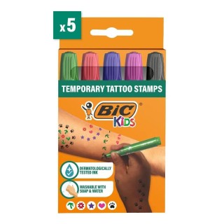 caja 5 rotulad. bic temporary tattoo sellos