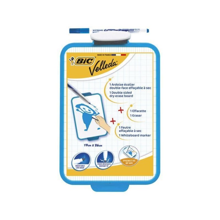 pizarra blanca bic velleda 19x26cm+rot+borr