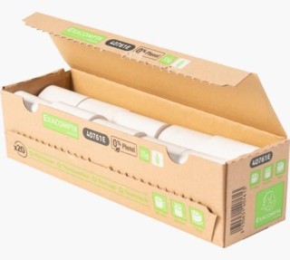 c. 20 ro papel termico exacompta 57x40mm s/fenol