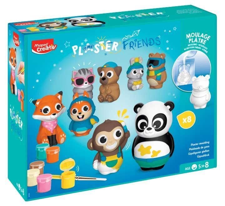 maxi set maped plaster friends 8 figuras