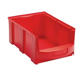 bandeja viso pp. apilable 419x260x165 mm. 14l rojo