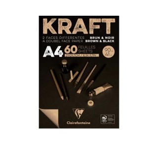 bl. dibujo 60h clf a4 90gr bic. kraft+neg