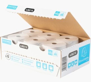 c. 6 ro papel termico exacompta 80x70mm s/bpa