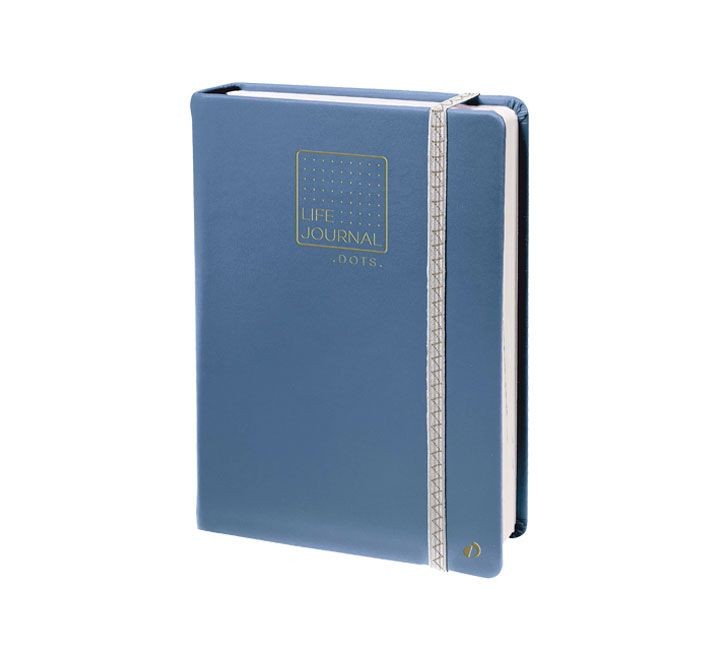 cuad. quo life journal dots 15x21 azul