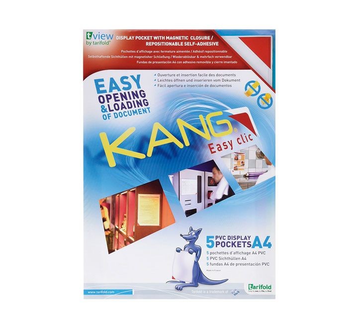 pack 5 fundas tarifold adh. a4 kang easy clic