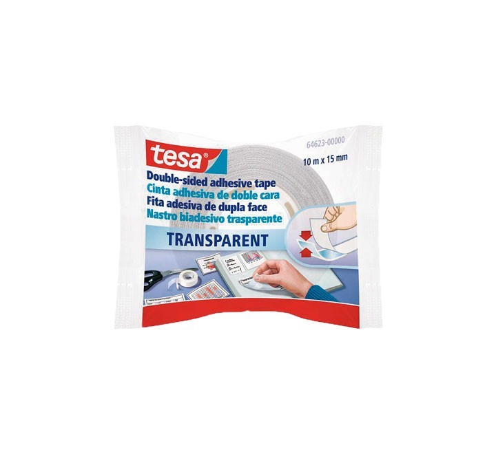 cinta doble cara tesa manualidades 10mx15mm trans