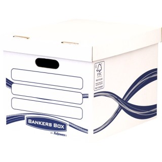 fellowes 4460801 caja de almacenaje rectangular papel azul, blanco