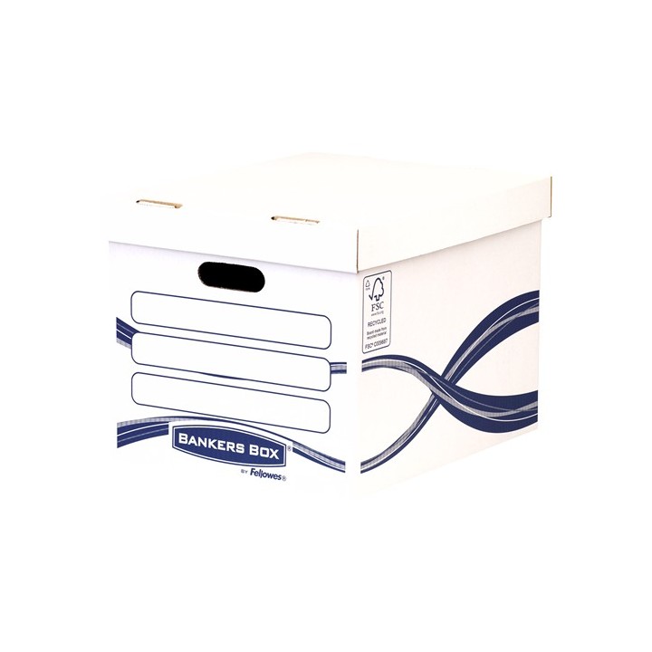 fellowes 4460801 caja de almacenaje rectangular papel azul, blanco