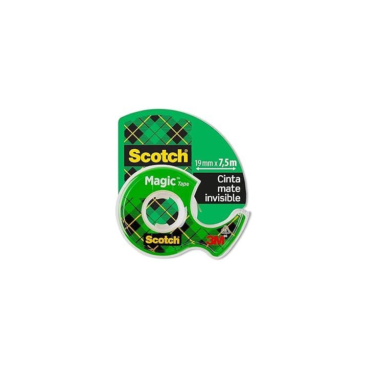 rollo cinta invisible 19mm x 7,5m magiccon dispensador 8-1975d scoth 7100086322