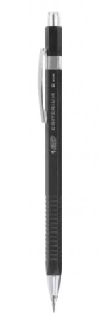 portaminas recargable criterium punta metalica mina 2mm. cuerpo negro bic 893278