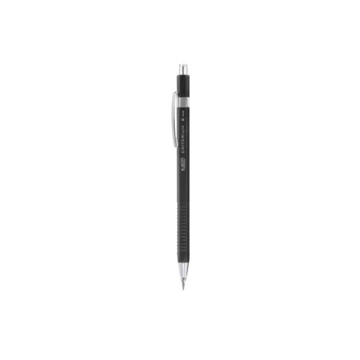 portaminas recargable criterium punta metalica mina 2mm. cuerpo negro bic 893278