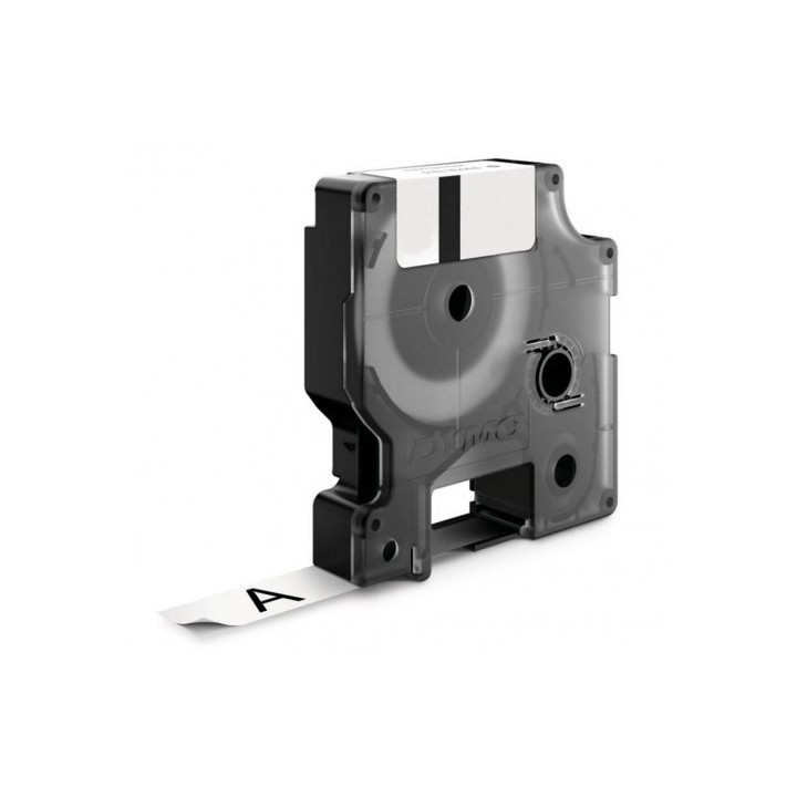 cinta rotuladora rhinopro vinilo negro/blanco 19mm dymo 018445