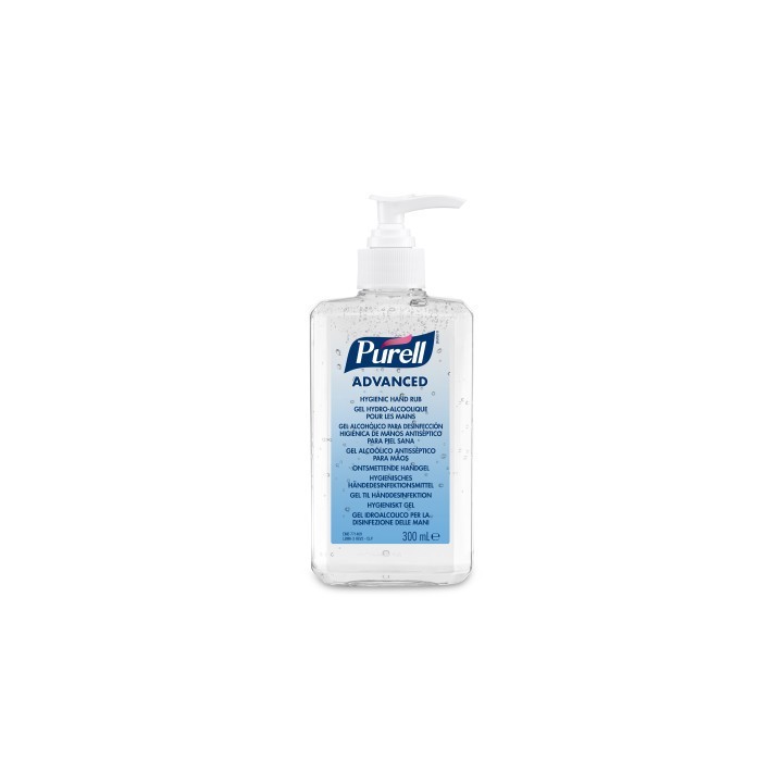 bote de 300 ml. gel hidroalcoholico advance c/ bomba purell ja077