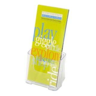 expositor sobremesa individual vertical mural transparente 1/3 a4 deflecto 77501