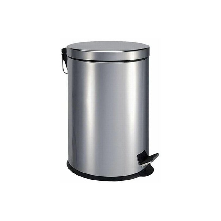 papelera acero con pedal 5l pull import dp504