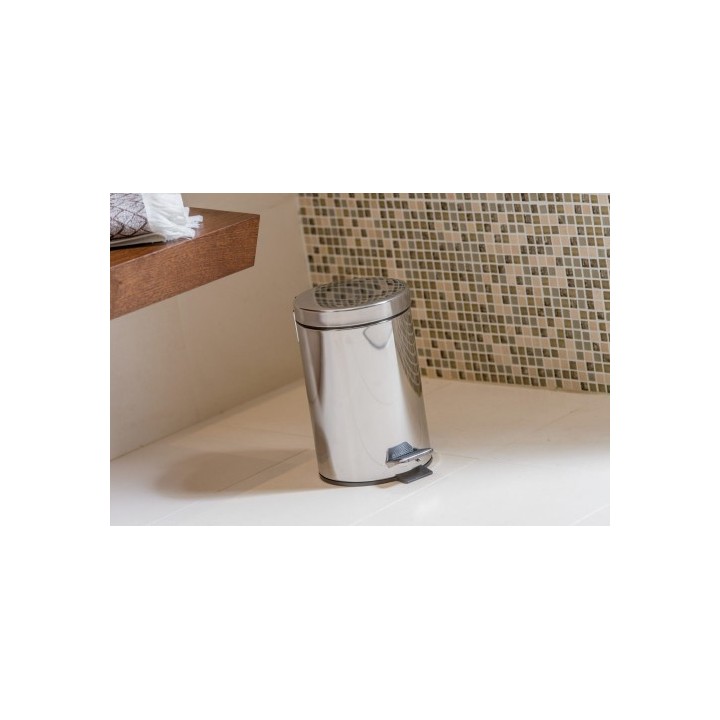 papelera acero con pedal 12l pull import dp412