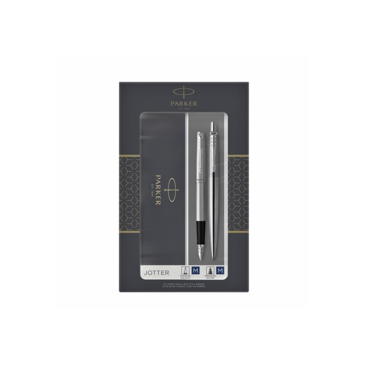 set jotter. duo pluma + boligrafo acero ct parker 2093258