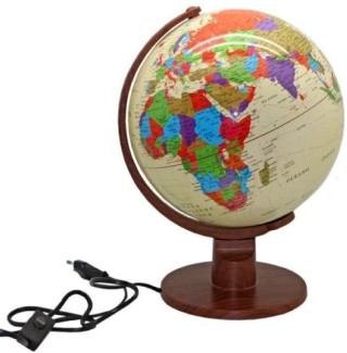 esfera terrestre 25 cm marco polo con luz interior 320074