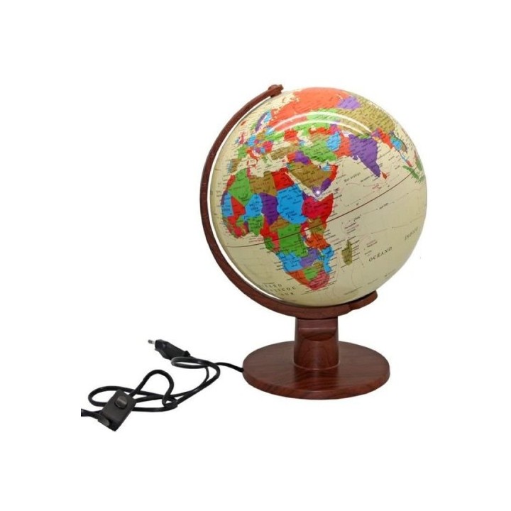 esfera terrestre 25 cm marco polo con luz interior 320074