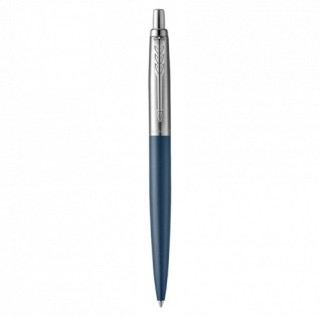 boligrafo jotter xl primrose azul mate ribete de color cromo plumin medio tinta azul parker 2068359