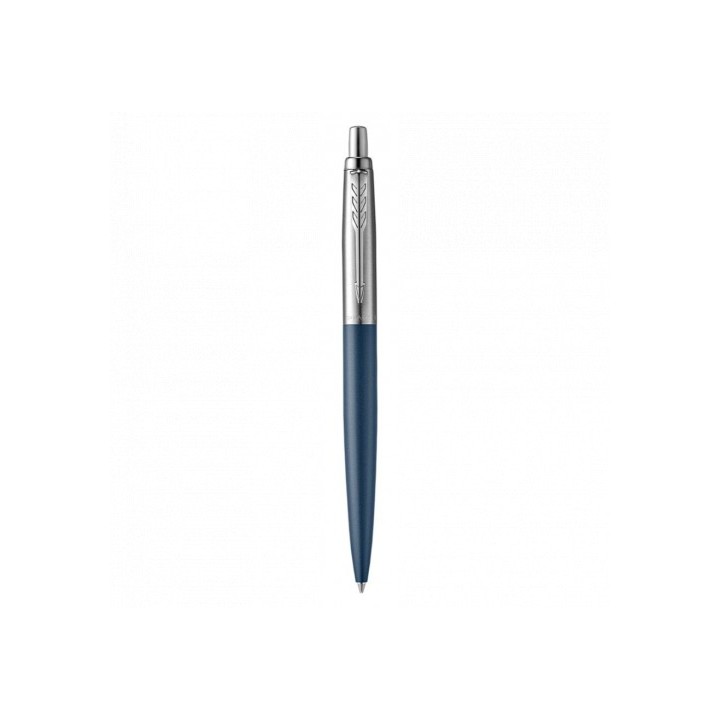 boligrafo jotter xl primrose azul mate ribete de color cromo plumin medio tinta azul parker 2068359