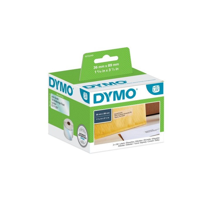 pack 12 rollos lw etiquetas 36x89mm dymo 2093093