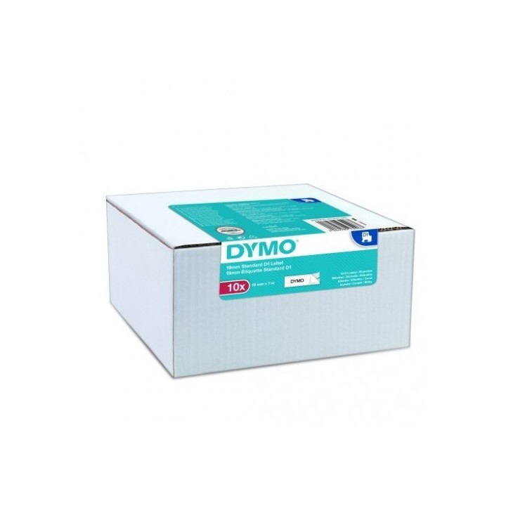 multipack 10 cintas dymo d1 9mmx7m negro/blanco dymo 2093096