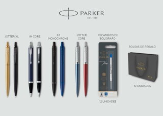 lote escritura parker 8 piezas (6+2 de regalo) 12 recambios + 10 bolsas regalo parker 2197098