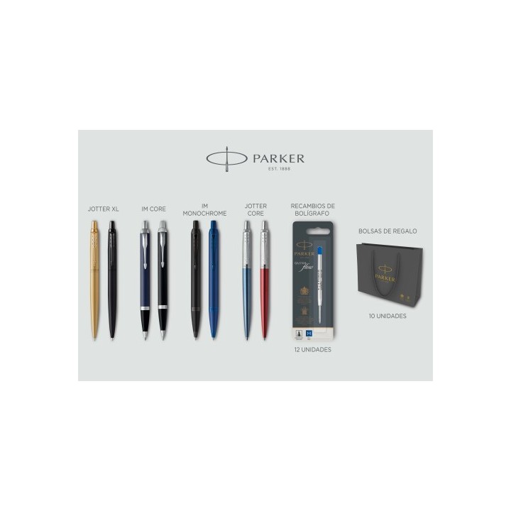 lote escritura parker 8 piezas (6+2 de regalo) 12 recambios + 10 bolsas regalo parker 2197098