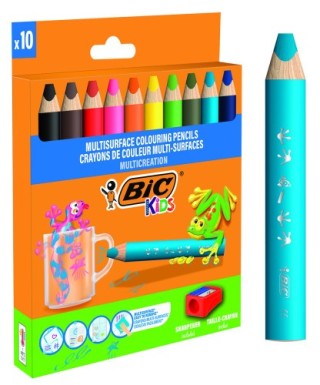 estuche lapices multisuperficie blister 10uds bic 515276