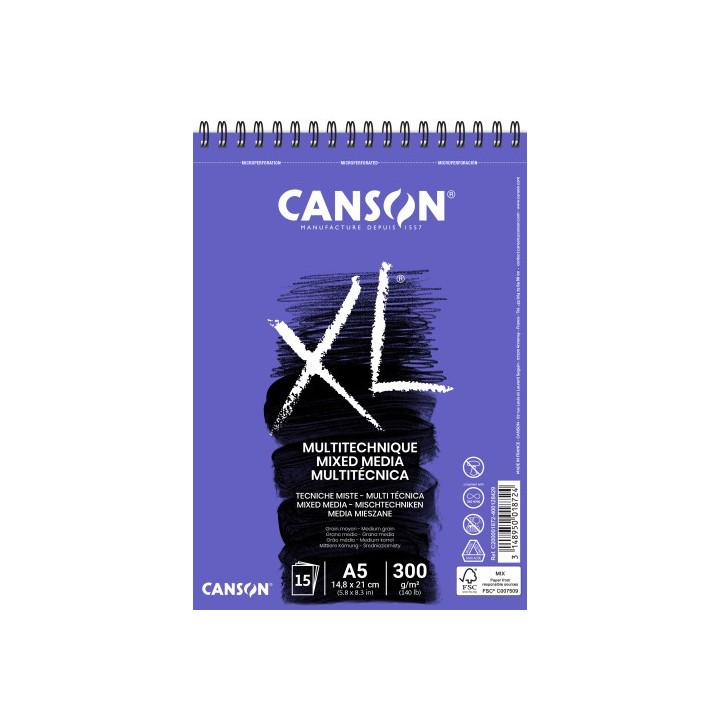 canson xl mix media bloc de hojas de papel para bellas artes 30 hojas