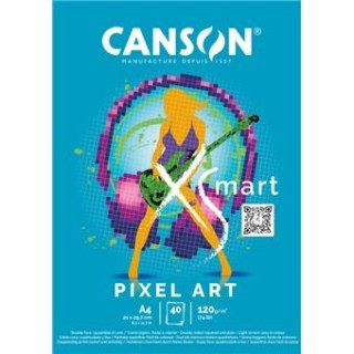 bloc enc 21x29,7 40h xsmart pixel art 120g canson c32250p004