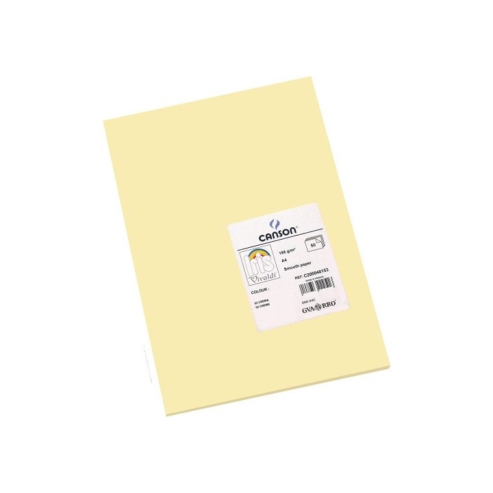 paquete 50 hojas cartulina iris a4 185g crema guarro canson c200040153