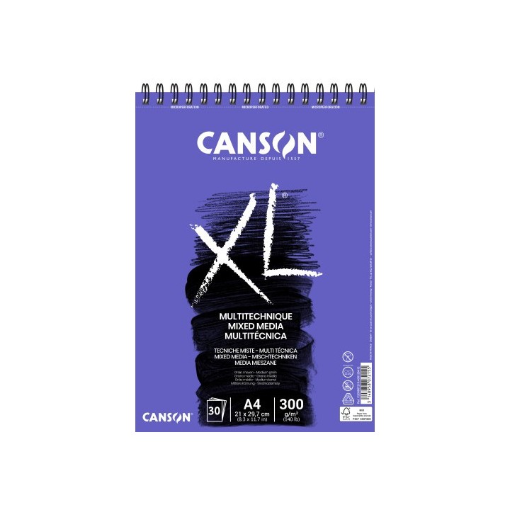 canson xl mix media bloc de hojas de papel para bellas artes 30 hojas