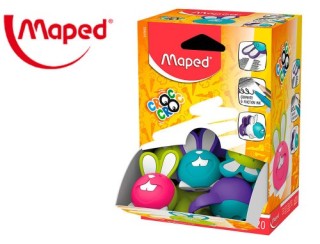 expositor goma croc croc duo - conejo - colores surtidos x 20 unidades maped 015802