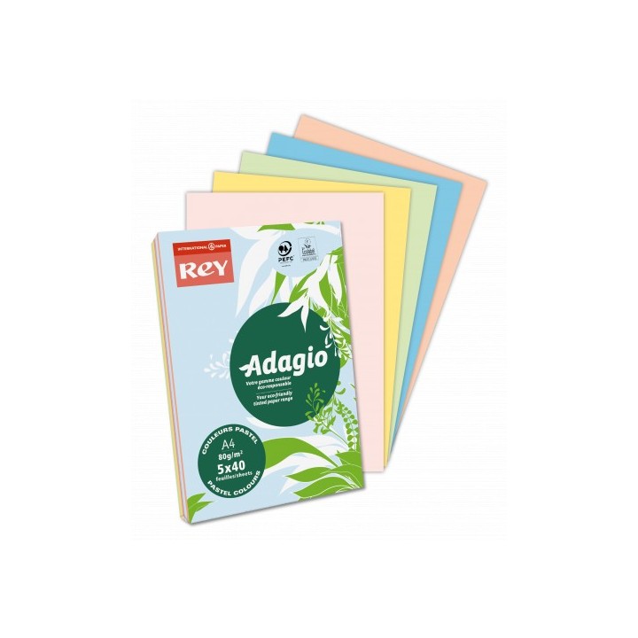 paquete 500h papel 80gr a4 azul celeste adagio 156225