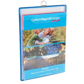 pack de 5 fundas porta folletos en a4 vertical colgante con anilla tarifold 354001