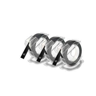 pack 3 cintas etiqueta negro 9mmx3m. dymo s0847730