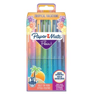 pack 16 rotuladores flair original tropical paper mate 2061396