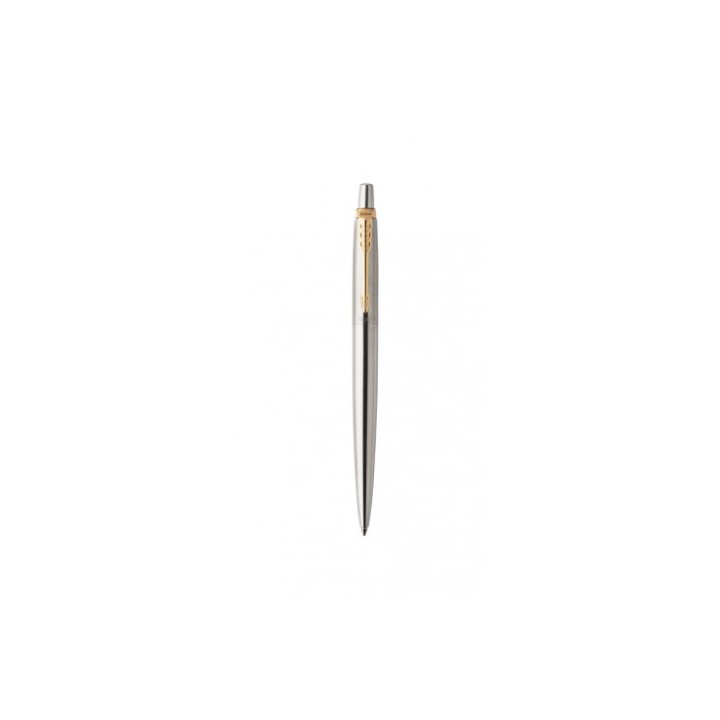 boligrafo retractil jotter de acero inoxidable con ribete dorado punto medio tinta azul parker 19531