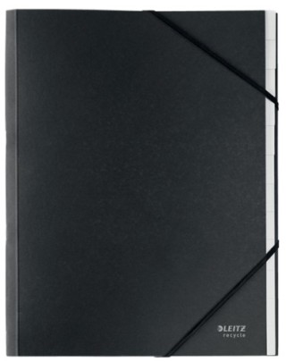 carpeta clasificadora de carton 12 posiciones a4 recycle 100% negro leitz 39150095