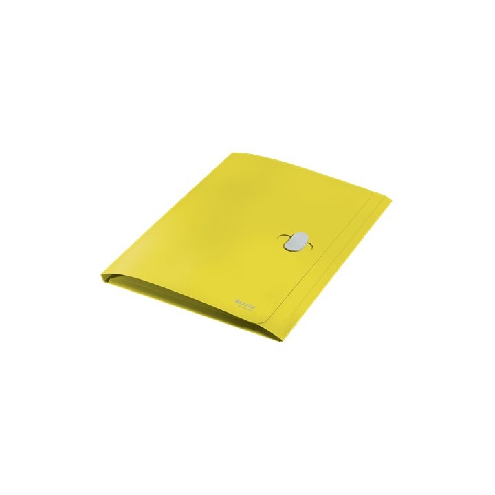 carpeta polipropileno 3 solapas y cierre broche giratorio a4 recycle amarillo leitz 46220015