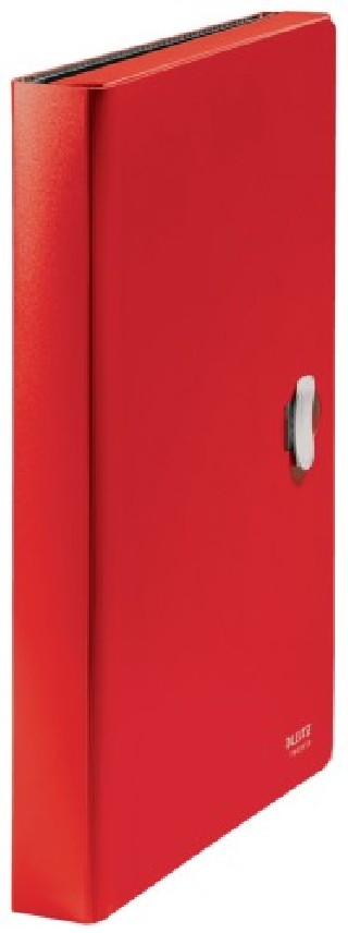 carpeta polipropileno acordeon 5 posiciones+bolsillo frontal broche giratorio a4 recycle rojo leitz