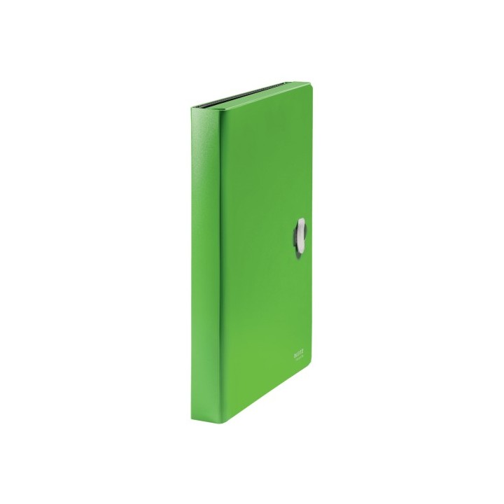 carpeta polipropileno acordeon 5 posiciones+bolsillo frontal broche giratorio a4 recycle verde leitz