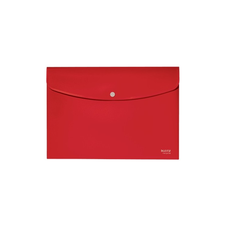 sobres polipropileno opaco a4 con broche boton recycle rojo leitz 46780025