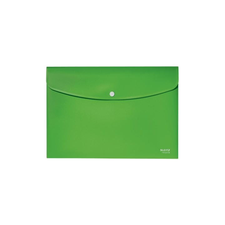 sobres polipropileno opaco a4 con broche boton recycle verde leitz 46780055