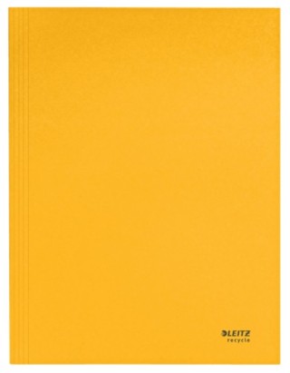 carpeta carton 3 solapas a4 recycle 100% amarillo leitz 39060015