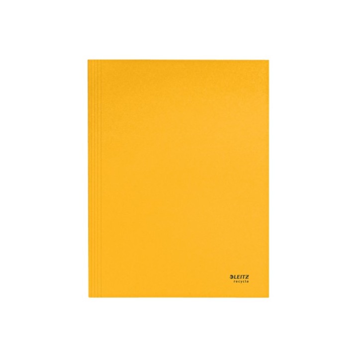 carpeta carton 3 solapas a4 recycle 100% amarillo leitz 39060015