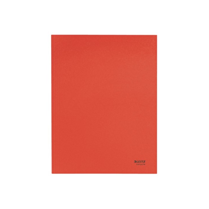 carpeta carton 3 solapas a4 recycle 100% rojo leitz 39060025
