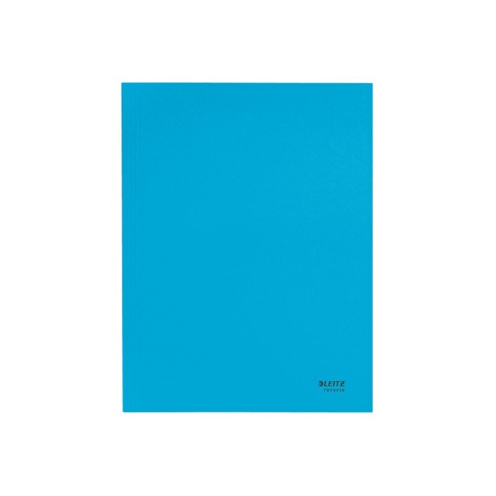 carpeta carton 3 solapas a4 recycle 100% azul leitz 39060035